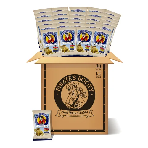 Miniatura 11 de Pirate's Booty Cheddar Blast - Bocadillos de queso, sin gluten, aperitivos saludables para niños, aperitivos de Halloween, bolsas de aperitivos
