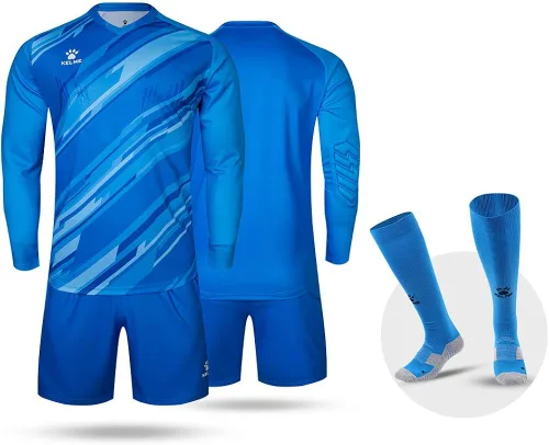 KELME Camiseta y pantalones cortos de fútbol acolchados personalizados para hombres y niños, camisa y pantalones de portero juvenil, kit de guardián