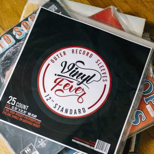 Miniatura 7 de Vinyl Fever Fundas de disco [paquete de 25] – Fundas exteriores transparentes para álbumes – Fundas de vinilo de polipropileno duraderas de 3 mil