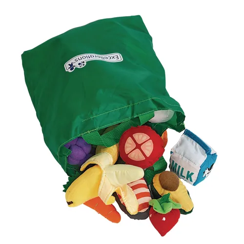 Miniatura 5 de Excellerations Alimento de peluche para niños pequeños, paquete de 25 piezas, juguetes educativos, juguete de comida para jugar, regalo, juego