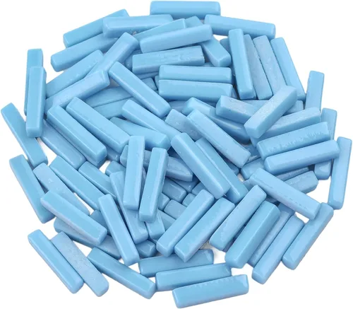 Youway Style Azulejos de Mosaico Azules para Manualidades a Granel, 150g Formas de Tiras Piezas de Vidrio de Mosaico, Kit de Manualidades de Jardín