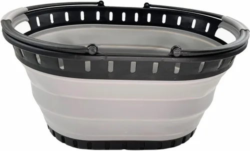 Miniatura 4 de SAMMART Cesta plegable de plástico para la ropa sucia de 25 litros (6.6 galones), contenedor de almacenamiento plegable y organizador, cesta