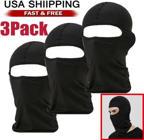 Miniatura 5 de Paquete de 3 pasamontañas con un agujero, máscara de esquí de verano, para refrescar el sudor, protector UV, gorra de cara completa, bufanda
