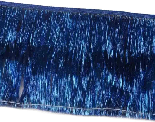 Borde de flecos de oropel iridiscente, 10 yardas × 6 pulgadas de ancho con borlas holográficas para vestido de baile latino, decoración de fiesta,