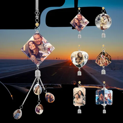 Miniatura 12 de Accesorios personalizados para colgar en el automóvil, accesorios personalizados para colgar en el espejo retrovisor, adorno personalizado