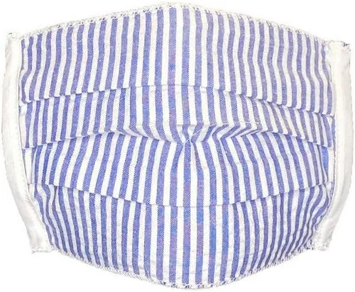 Miniatura 7 de Avery Hill Tapabocas en tela de algodón, lavable, reutilizable, protección contra el polvo y polución, Fishbone Turquesa Bronceado