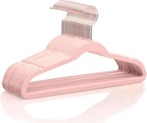 Miniatura 18 de MIZGI Perchas de terciopelo para niños, perchas antideslizantes para niños grandes, perchas de 14 pulgadas para jóvenes, ropa para adolescentes