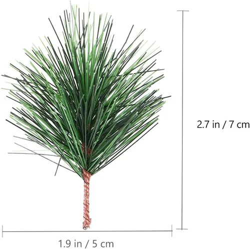 Miniatura 2 de MAGICLULU 24 ramas de pino artificial, púas de pino de vegetación falsa, ramas de cedro sintético para decoraciones de guirnalda de Navidad