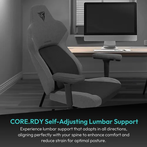 Miniatura 2 de ThunderX3 CORE Smart MESH Silla de juegos Gaming Negra y Gris Oscuro – Silla ergonómica de oficina, soporte lumbar automático, mecanismo Tela