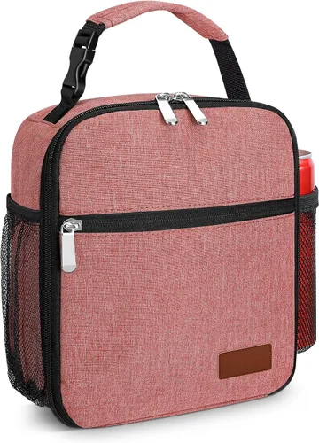 Miniatura 8 de Lonchera pequeña aislada para mujeres y hombres, lonchera Bento para niños, bolsas térmicas compactas portátiles para enfriar comidas con asa