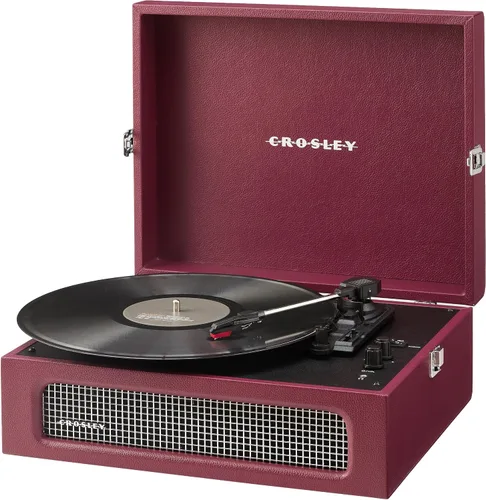 Miniatura 7 de Crosley CR8017B-BU Voyager - Tocadiscos portátil clásico de vinilo con Bluetooth de entrada/salida y altavoces integrados, color burdeos Borgoña