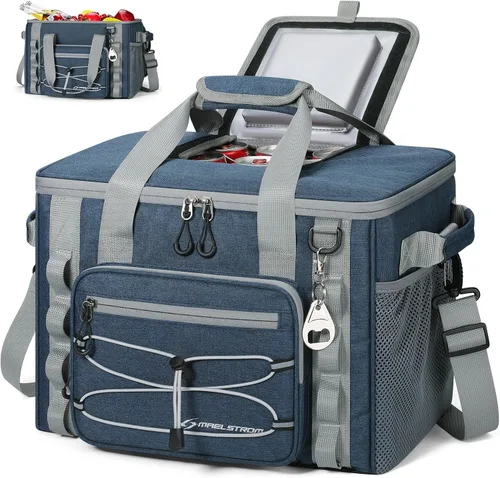 Miniatura 8 de Maelstrom Soft Sided Cooler Bag, 30/40 Can Collapsible Insulated Ice Chest, Large Leakproof Portable Storage for Camping, Travel, Kayaking & Beach