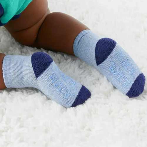 Miniatura 9 de Fruit of the Loom Paquete de 6 calcetines para bebé para todo tipo de clima, malla y elásticos térmicos, unisex, niñas, niños