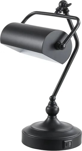 Miniatura 6 de CONCA Lámpara de escritorio y de piano ajustable LED con toque clásico antiguo y protección ocular - Negro (bombilla incluida)