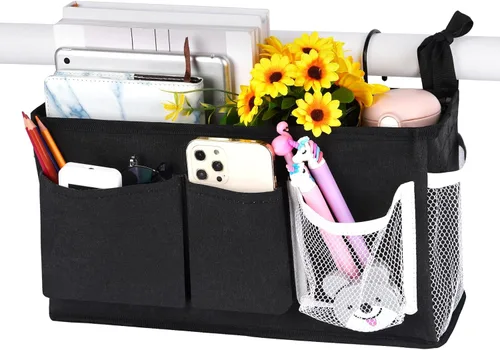 Miniatura 25 de Loghot Organizador de Cabecera/Bolsa de Almacenamiento de Cabecera Organizador Colgante para Literas y Camas de Hospital, Rieles de Cama de 1 pieza