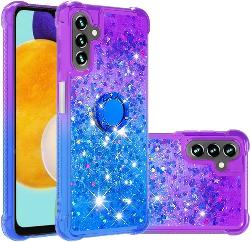 Funda para Samsung Galaxy A13 5G, Gradient Quicksand Series Glitter Bling Flowing Liquid Flotante TPU Bumper Cushion Reforzado Corners Women Phone