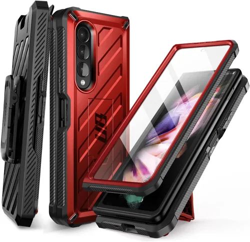 Miniatura 10 de SUPCASE Funda para Samsung Galaxy Z Fold 3 con soporte (Unicorn Beetle), [protector de pantalla integrado y clip para cinturón] Funda protectora