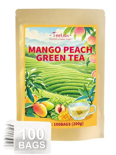 Miniatura 33 de TeeLux Bolsas de té verde menta, té verde con menta, menta verde y citronela, con cafeína, 100% real y natural, 100