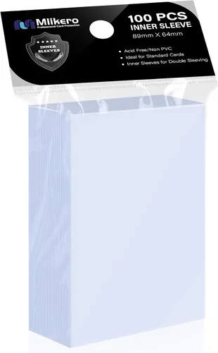Miniatura 19 de Mlikero 1000 fundas para tarjetas, fundas para tarjetas de béisbol para tarjetas estándar, 10 colores fundas para tarjetas intercambiables aptas