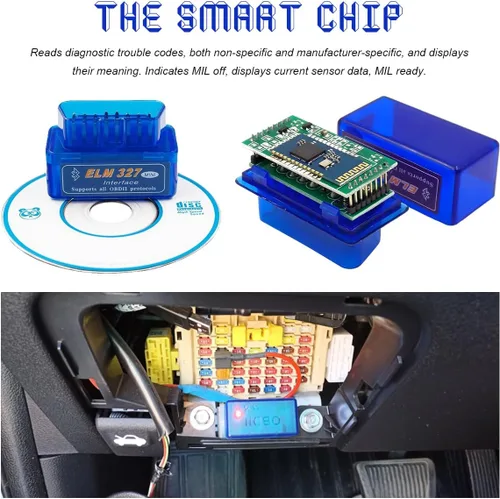 Miniatura 4 de ELM327 OBDII - Escáner de diagnóstico automático para automóvil, mini interfaz ELM327, lector de código de falla de motor Bluetooth, detector