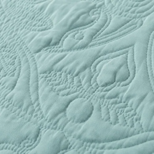 Miniatura 299 de HoneiLife - Juego de colcha de tamaño Queen, juego de ropa de cama de pana bordada de 3 piezas, colcha de lujo, ligera, cálida, para todas las Pana