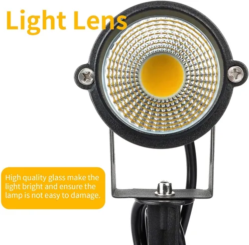 Miniatura 4 de Foco Blanco Cálido, Luces de Punto de Paisaje 12W 3000K, Iluminación de Jardín Impermeable IP65, Luces LED COB de Caja Metálica para Lámpara