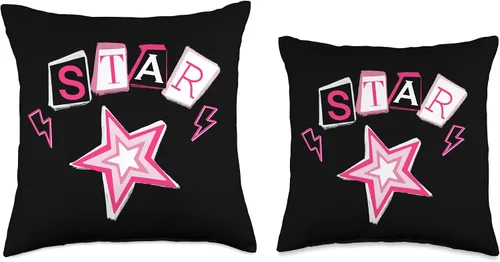 Miniatura 3 de Cyber Y2K Star Pink Mcbling - Almohada estética para decoración de habitación de los años 2000