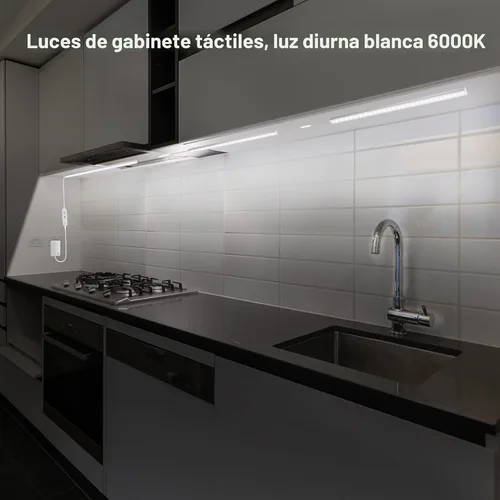 Miniatura 2 de Maylit Luces para debajo del gabinete enchufables, 3 piezas de iluminación ultra fina de 12 pulgadas para debajo del gabinete, luces súper Luz