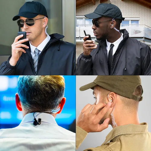 Miniatura 6 de MECCANIXITY Auriculares de silicona con aleta para radio, puntas de repuesto para auriculares de tubo de bobina (2 pares de aletas pequeñas)