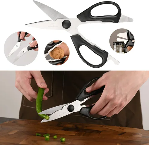 Miniatura 7 de NANFANG BROTHERS Juego de cuchillos para cocina con bloque, juego de cuchillos de cocina de Damasco con bloque, mango ergonómico ABS para juego