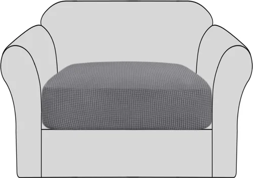 Miniatura 15 de H.VERSAILTEX - Fundas elásticas para cojín de sofá individual, fundas de asiento para silla de sofá, protector de cojín con tejido jacquard de sarga
