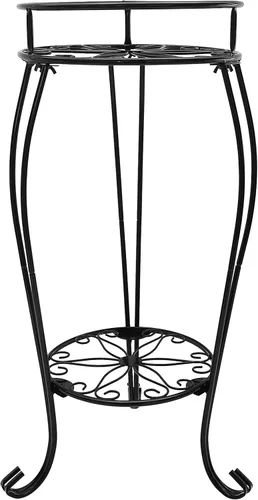 Miniatura 9 de CASIMR - Soporte para plantas de 2 niveles, estante de metal para macetas de 19.2 pulgadas de alto, estante múltiple para macetas para interiores
