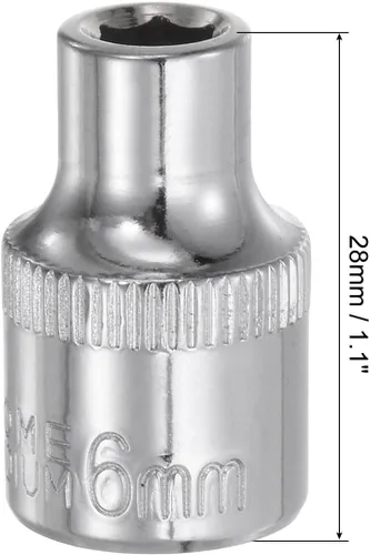 Miniatura 2 de uxcell 2pcs 3/8-inch Drive 0.236 in Cr-V 6-Point Zócalo poco profundo