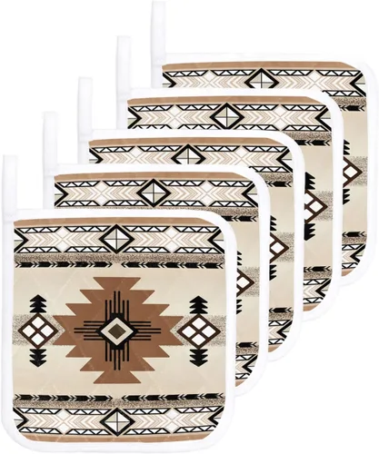 Miniatura 9 de Soportes para ollas de Navidad de Papá Noel para cocina, resistentes al calor, paquete de 2 almohadillas rojas de Navidad, almohadillas multiusos