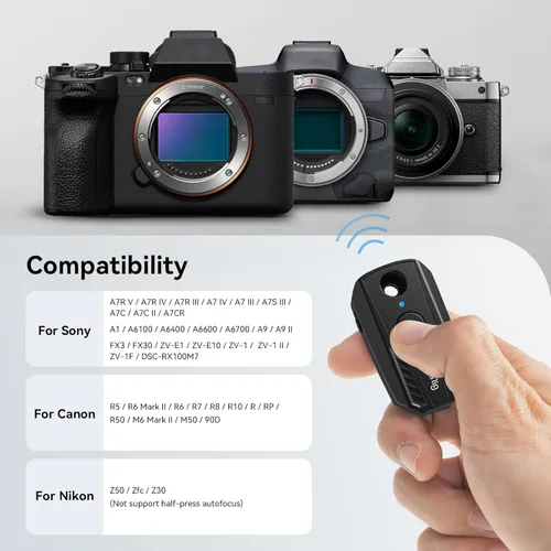 Miniatura 2 de SmallRig Control remoto inalámbrico para cámara Sony para Canon, para Sony A7 V, A7R V, A7R IV, A7R III, A7S III, A7 III, A7 III, A6700, FX3, A7C