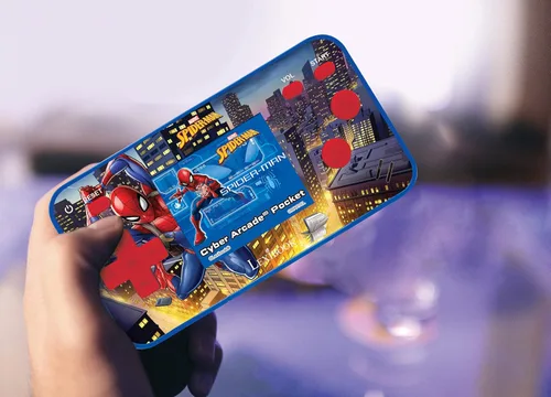 Miniatura 7 de LEXiBOOK Spider-Man Consola de Juego de Arcade Cyber Pocket, 150 Juegos, Pantalla LCD, Funciona con Pilas, Rojo/Azul, JL1895SP