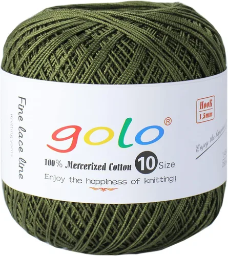 Miniatura 116 de Golo - 3 bolas de hilo de ganchillo tamaño 10, hilo de crochet para tejer a mano 102