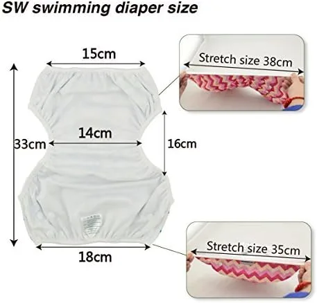 Miniatura 4 de Babygoal Baby Swim Diapers Reusable Adjustable Washable Swim Underwear Fits 0-3T Baby Boys and Girls Gifts and Swimming Lessons