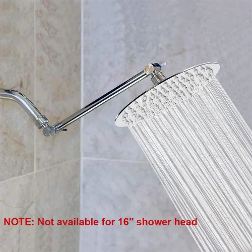 Miniatura 7 de NearMoon Brazo de ducha ajustable con conexión universal, brazo de extensión, ángulo de ajuste para mejorar la experiencia de la ducha, fácil
