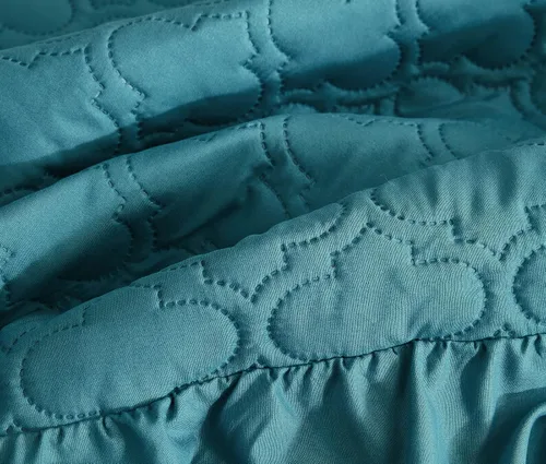 Miniatura 7 de CHIXIN Colcha con Falda con Volantes - Caída de 30 Pulgadas de Largo, Ropa de Cama Estilo Shabby Chic, Ligera, Juego de 3 Piezas, Tamaño California