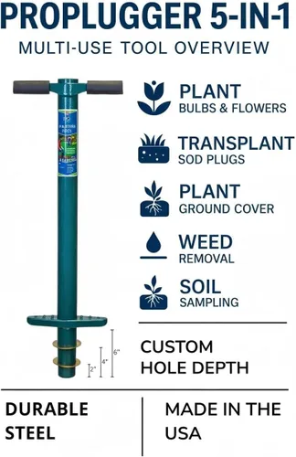 Miniatura 2 de Herramientas para plantación Proplugger 5 en 1 para césped y huerta
