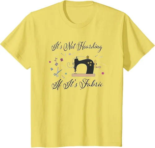 Miniatura 54 de It's Not Hoarding If Its - Camiseta de costura para acolchado, Blanco, S