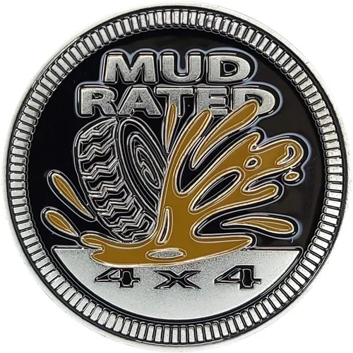 Miniatura 8 de Insignia Automotriz de Metal 4x4 Duck Rated Diseñada Específicamente para el Jeep Wrangler o Cherokee ~ ¡Pégala en Cualquier Lugar! (DR-Badge)