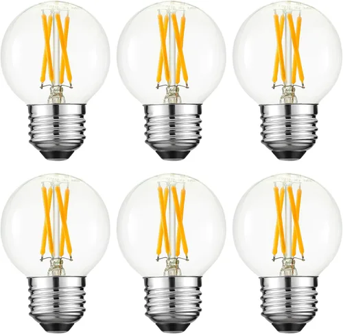Miniatura 8 de Arberlic Bombilla G16.5, Bombilla LED E12 de 4W regulable Equivalente a Bombilla Candelabra E12 de 40 Vatios, Blanco Cálido 2700K, 400lm, CRI85+