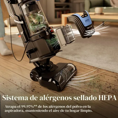Miniatura 3 de Bissell Borrador de pelo de mascotas con potente succión, HEPA, rollo de cepillo sin enredos, 39883