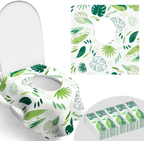 30 paquetes de cubiertas desechables para asiento de inodoro, para niños y adultos, envueltas individualmente para viajes, grandes cubiertas