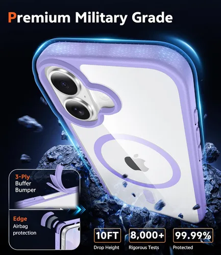 Miniatura 1008 de FNTCASE Funda para iPhone 13 Pro-Max: Fundas magnéticas transparentes compatibles con Magsafe Slim anti amarillamiento protección contra caídas