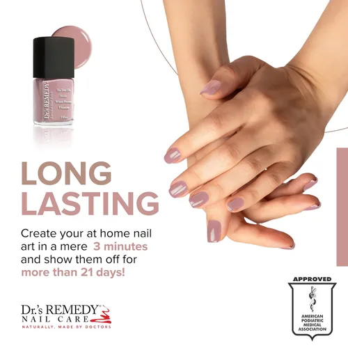 Miniatura 3 de Dr's Remedy - Kit de 3 esmaltes de uñas, kit ANNIVERSARY, fortalecedor de uñas enriquecido natural, no tóxico y orgánico, BRAVE Berry/TOTAL esmalte