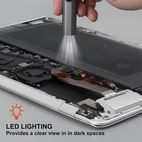 Miniatura 5 de SHARDEN Mini destornillador eléctrico, kit de destornillador eléctrico pequeño 29 en 1 con 24 puntas magnéticas, herramienta de reparación