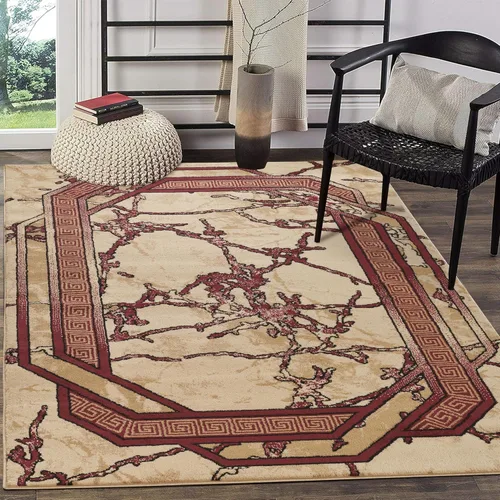 Miniatura 7 de Glory Rugs Alfombra moderna de 2x7, color marrón, beige, negro y crema, con textura de mármol, alfombra suave contemporánea para piso, con textura
